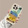 Oil Painting Starry Sky TPU Pattern Phone Case Suitable for iPhone 17 16 15 14 13 12 11 Pro/Max/Plus Anti Drop and Shockproof
