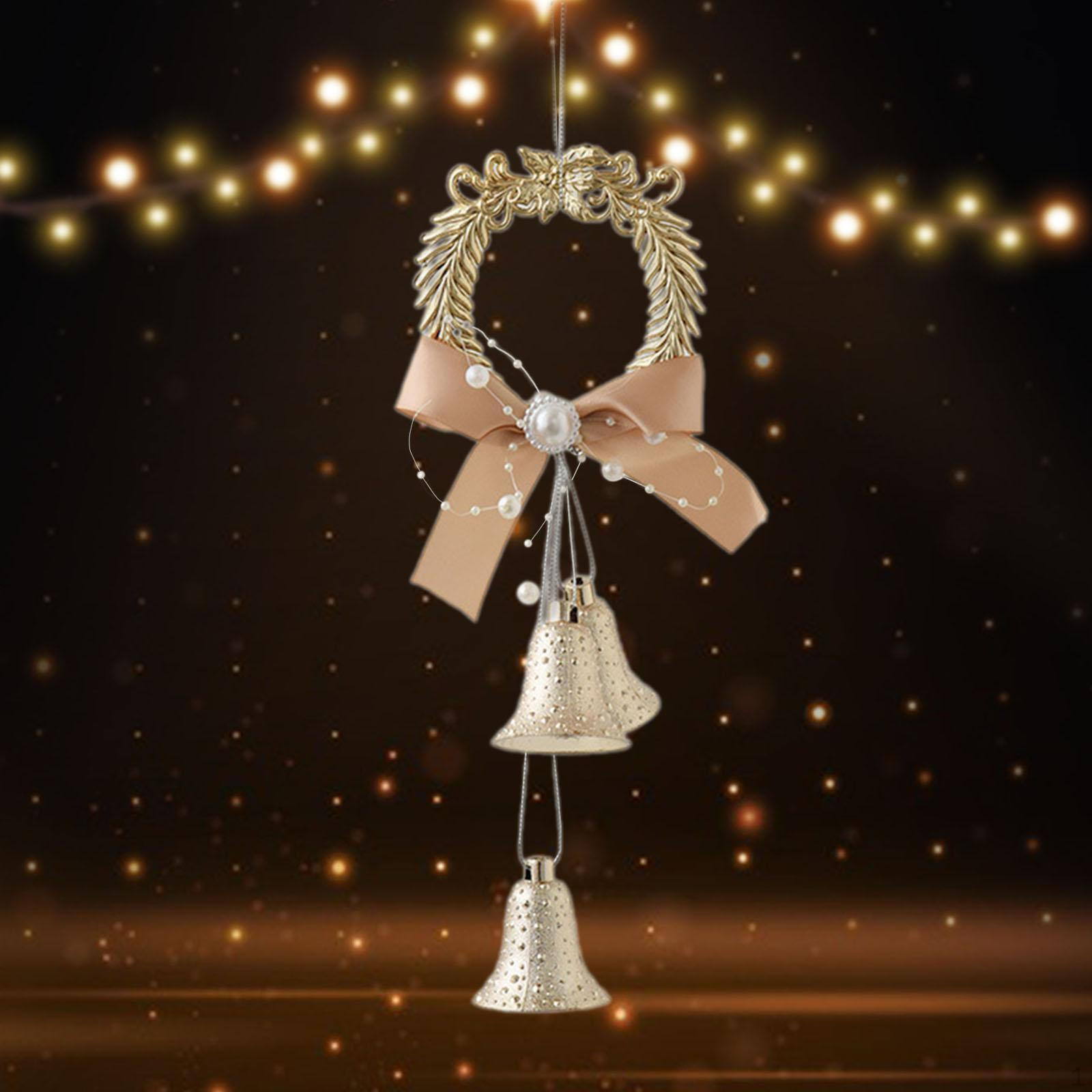 

Рождественский колокольчик-бантик, рождественская подвеска, рождественский звон, украшение-бантик для вечеринки