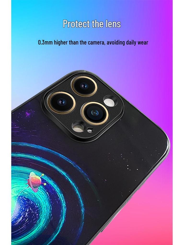 Leuchtende Anti-Rutsch-Handyhülle für iPhone 16 Pro Max & Huawei bei eingehendem Anruf - Soundaktiviert, Verschleißfest, Siebenfarbiger Schutz.