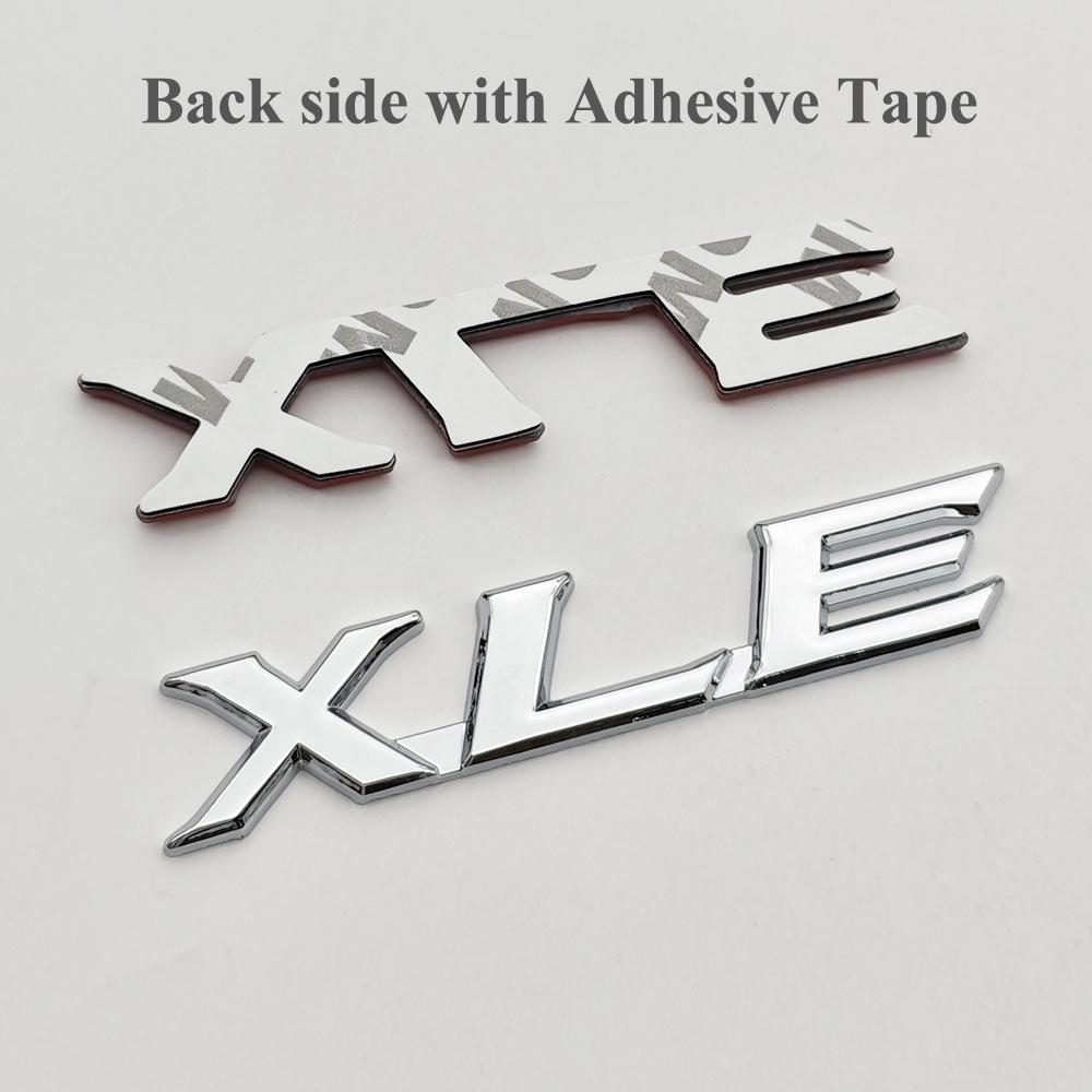3D Metal Badge Car Rear Trunk Logo XLE Emblem for Toyota Highlander Corolla Sienna Camry RAV4 XLE Sticker Letters Accessories