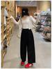 Women's Slimming Wide-Leg White Nine-Point Pants - Quick-Dry, Versatile, Casual
