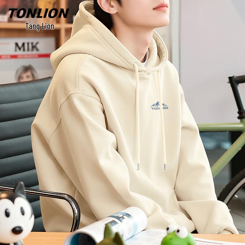 TonLion Men's American Retro Hooded Sweatshirt