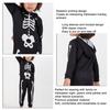 Halloween Family Jammies Skeleton Printing One Piece Sleepwear Outfits for Holiday Party Black KIDS 4 5Y