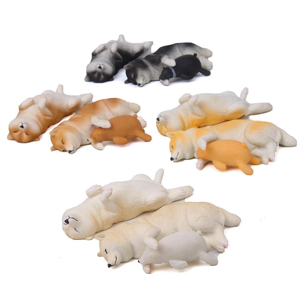 Gemütlicher Shiba Inu mit Bärenmagnet Figur Ornament