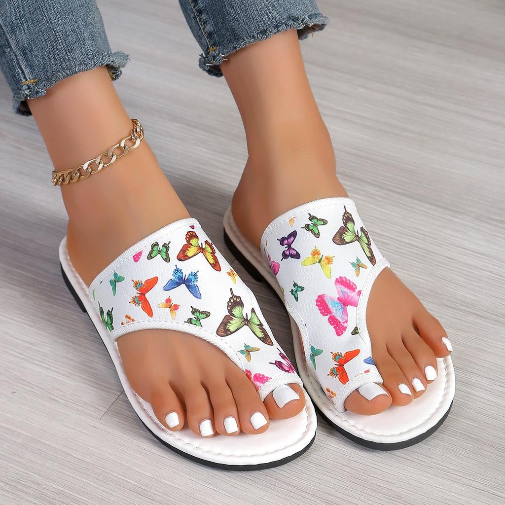 Summer Pinch Slippers Sandals Women Shoes Fashion Open Toe Buckle Strap Soft Leather Flip-flops Women Wedge Shoes Beach Sandals