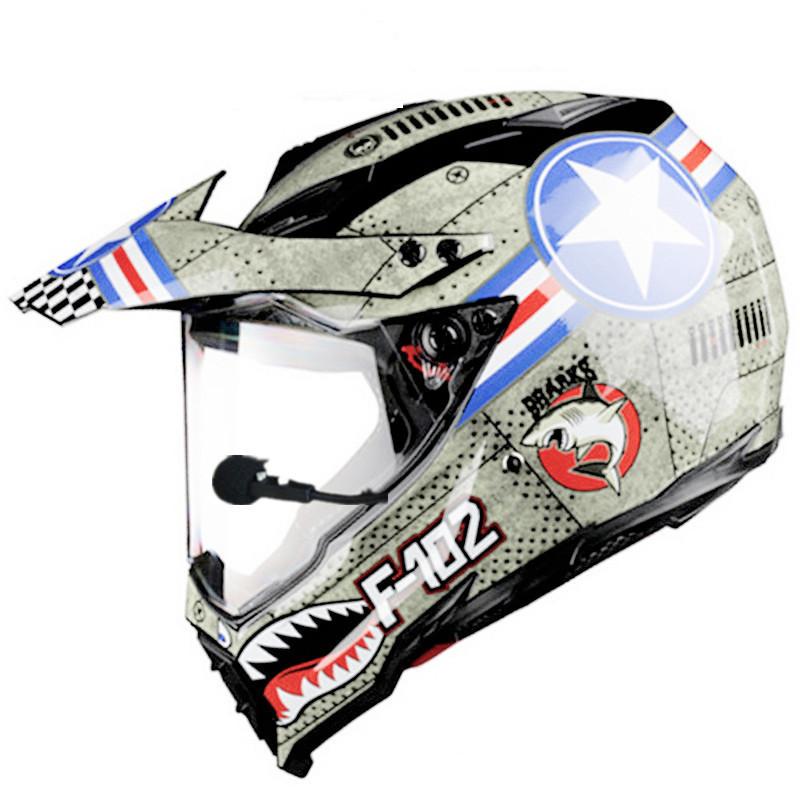Built-in Bluetooth road off-road electric vehicle helmet men's and women's full-covered tension helmet full helmet four seasons