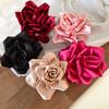 Early spring atmosphere satin three-dimensional rose hairpin fashion light luxury design shark clip niche high-end hair accessories