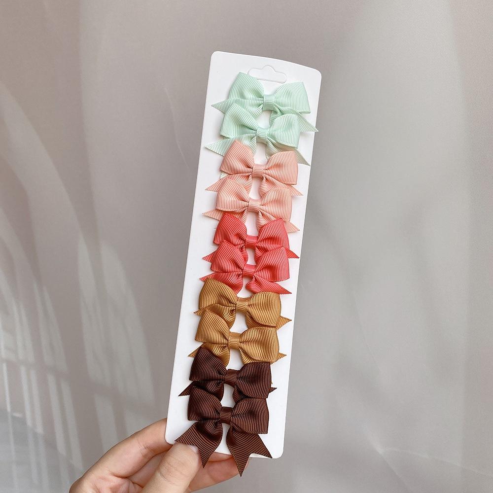 10 STÜCKE Neue Schwalbenschwanzschleife Kinder Haarspangen Haaraccessoires Set Niedliche Hundert Mädchen Haarkarten