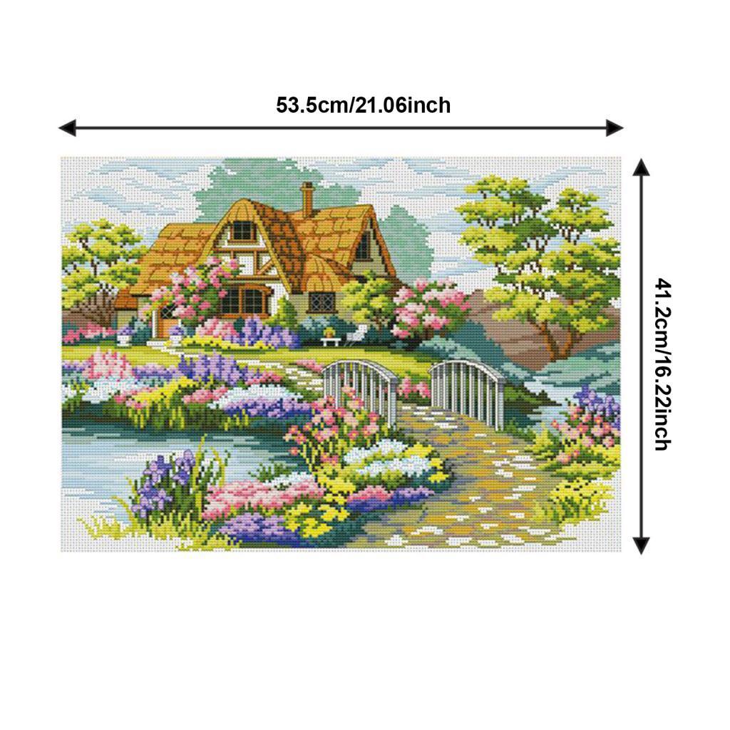 Kreuzstich-Set Vordruck-Stickset 11CT Polyester-Material für Schlafzimmer Wohnzimmer Handarbeit DIY