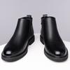 Fashion Brand Men's Chelsea Boots Oxford Business Work Shoes Genuine Leather Handmade Boot Shoes For Formal Dress Wedding Business Party