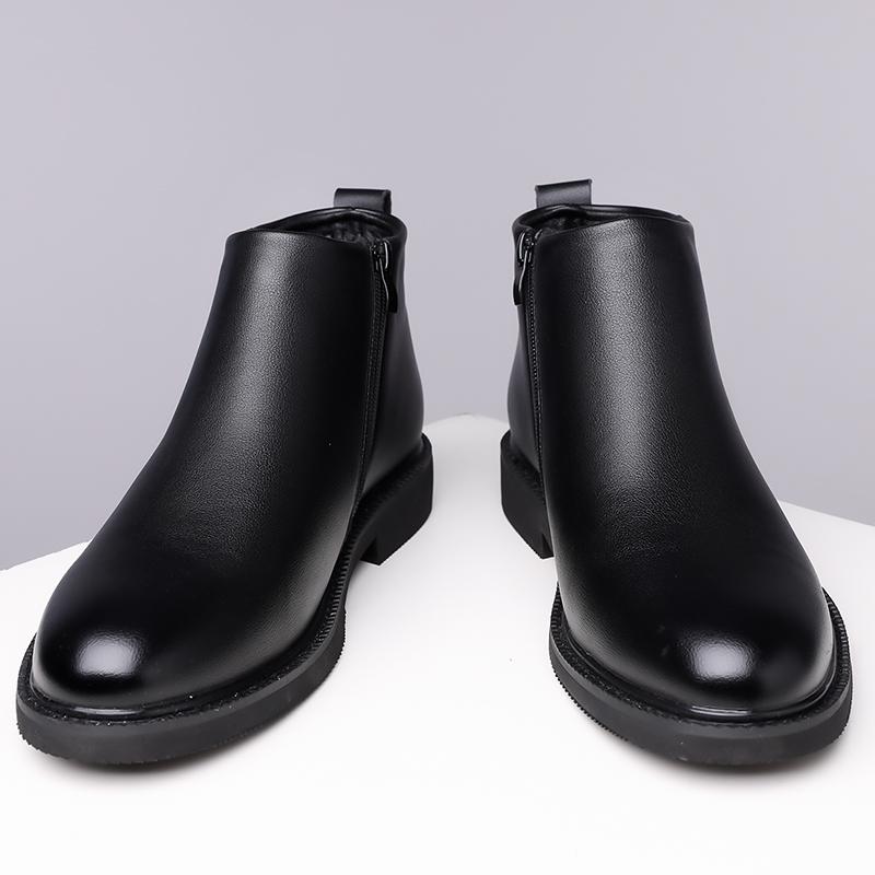 Fashion Brand Men's Chelsea Boots Oxford Business Work Shoes Genuine Leather Handmade Boot Shoes For Formal Dress Wedding Business Party