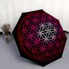 Flower of Life Mandala Decorative StickerUmbrella, Portable 3-Fold Umbrella for Men & Women,Christmas Gift ES69