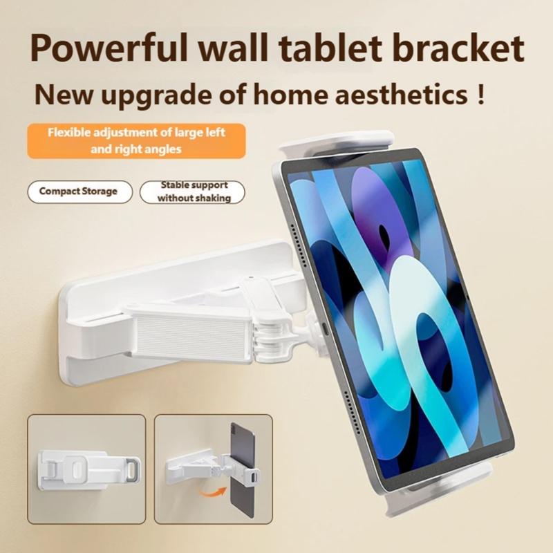 Supporto a Muro Universale per Tablet Rotazione 360 Staffa a Muro per Cucina Per Apparecchiature Display da 4,7 a 12,9 pollici
