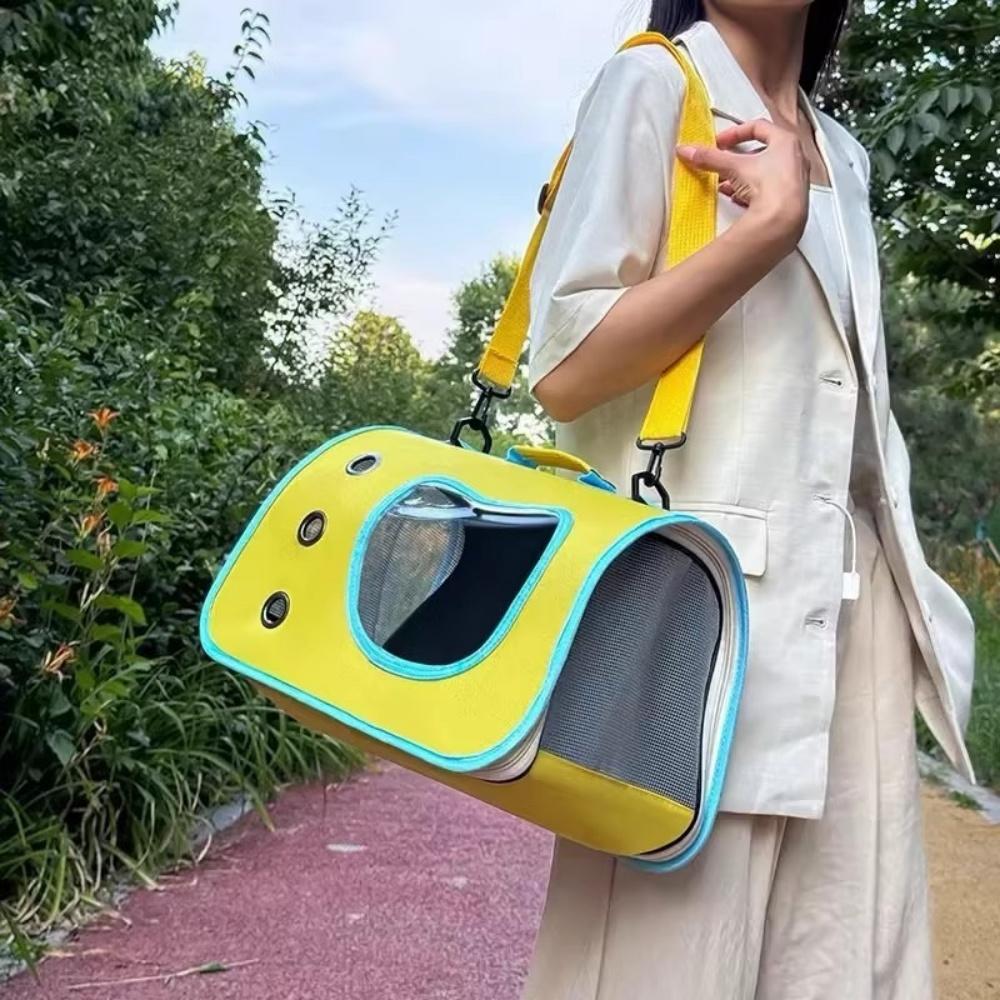 Pet Shoulder Crossbody Bag Breathable and Portable Pet Outing Cat Dog Backpack Outdoor Travel Handbag Foldable Outing Pet Bag