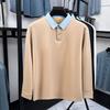 Original Brand Quality Men'S Polo Shirt Exquisite Autumn Patchwork Collar Long Sleeve Fashion Lapel T-Shirt Business Mensmear