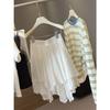 Women's High Waist A Line Mini Skirt Loose Fit Casual Solid Color Summer Skirt