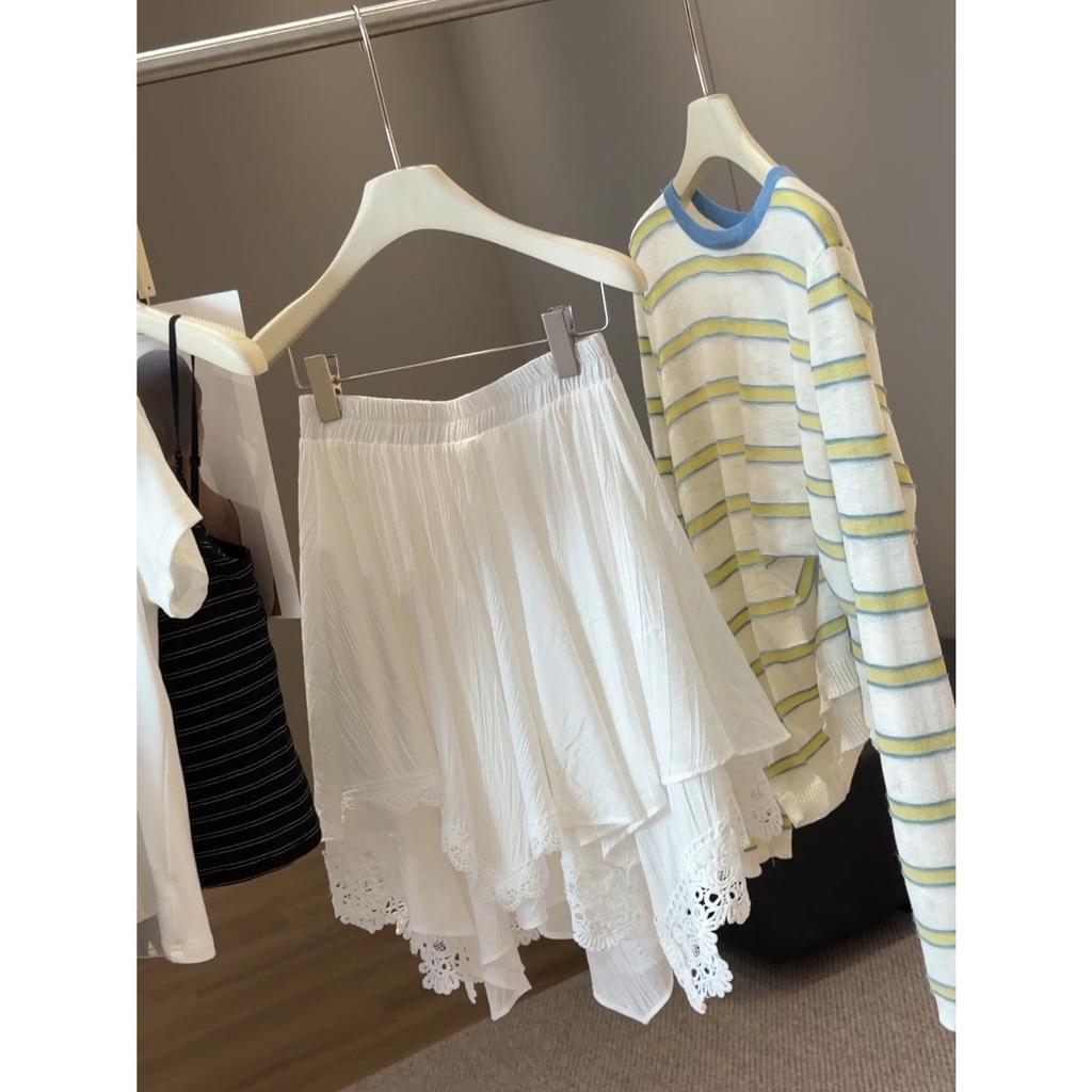 Women's High Waist A Line Mini Skirt Loose Fit Casual Solid Color Summer Skirt