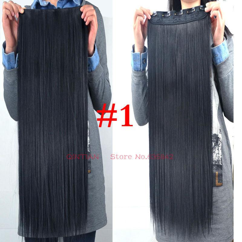 

Прямые волосы 5Clips клипсы в одном куске наращивание волос синтетические черные коричневые цвета женские шиньоны для ежедневного использования