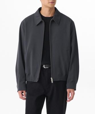 Relaxed Minimal Blouson Jacket [Iron Grey]