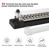 New Dual Row 12 Terminal 150A Bus Bar Kit, 24 Way High Current Power Distribution Block Ground Terminal for Car Boat Trailer RV