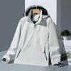 Jacket Men's Spring and Autumn Men's Autumn and Winter Solid Color Jacket Outdoor Long-sleeved Hooded Casual Sports