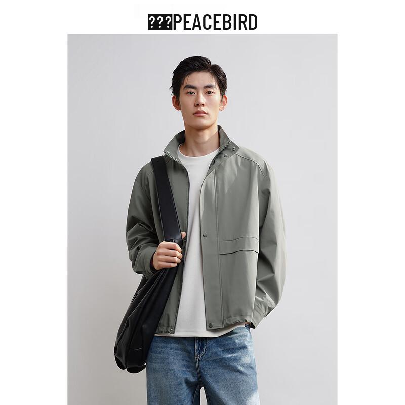

Taipingniao Men s Outdoor Spliced Stand-Up Collar Loose Jacket M
