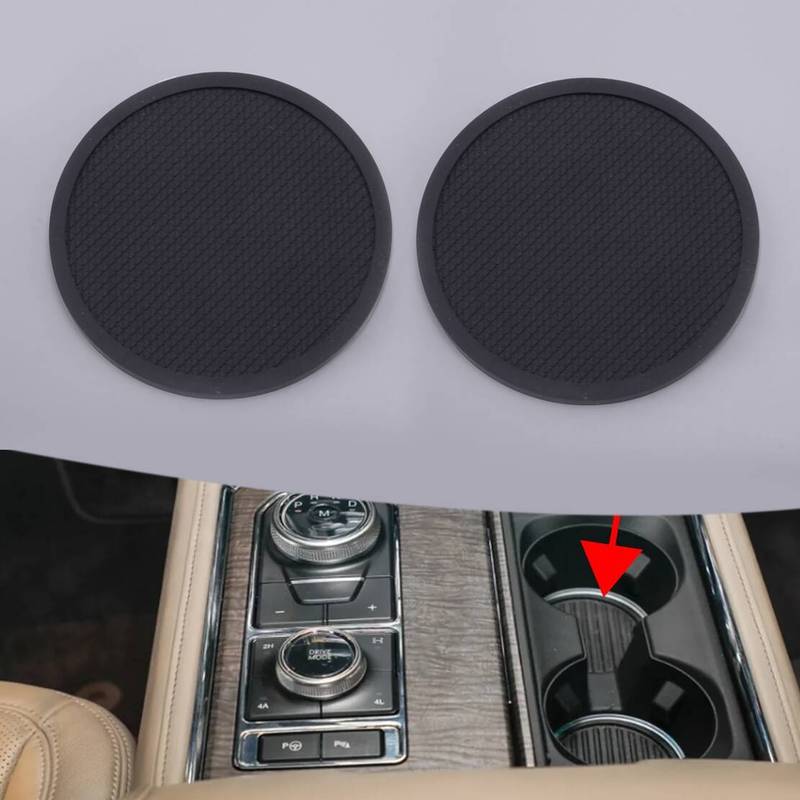 1 Pair Center Console Cup Holder ert Black JL3Z-1513562-AA Fit for Ford F150 Expedition 2018
