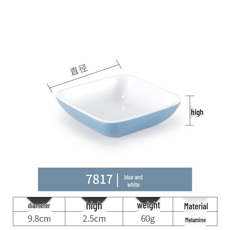 Imitation Porcelain Melamine Dipping and Snack Dish for Restaurants