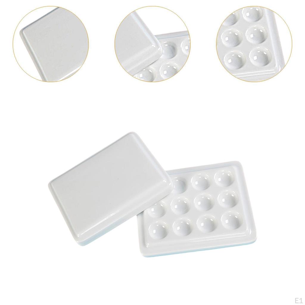 Paint Palette, Mixing Tray with Lid, 12 Wells Portable Artist Colors for Watercolor