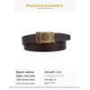 Meier Men's genuine leather belt - zodiac alloy automatic buckle - premium top grain cowhide jeans belt
