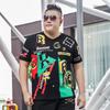 Fat Men's Plus Size Short-sleeved T-shirt European Station Fashionable Half-sleeved Fat Man Bottoming T-shirt Summer