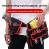 Rotating Electrician Tool Bag Adjustable Waterproof Waist Belt Pouch Multiple Pockets Thicken Tools Storage Bag