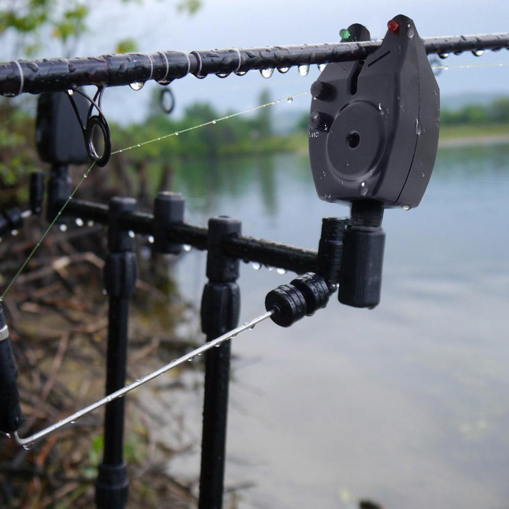 Fishing Bite Alarm Fish Bite Alarm Indicator with LED Lights Adjustable Sound Volume for Fishing Poles for Daytime Night Fishing