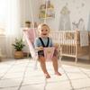 Cradle - bouncer - baby swing - for home and garden VELVET - PINK