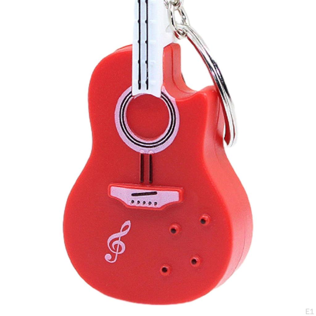 Tiny Guitar Keychain Keyring Music Style Pendant Charms Worlds Smallest