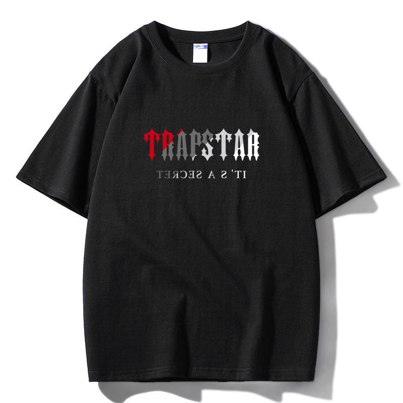 Gradient Gothic Letter Print T-Shirt It s A Secret Streetwear Unisex Oversized Tee XS чёрный