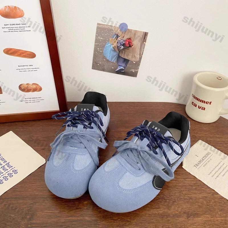 Fashion Women's Sneakers 2025 Spring Summer New Round Toe Comfortable Non Slip Casual Shoes Lightweight Fashion Cross Tied Outdoor Flats