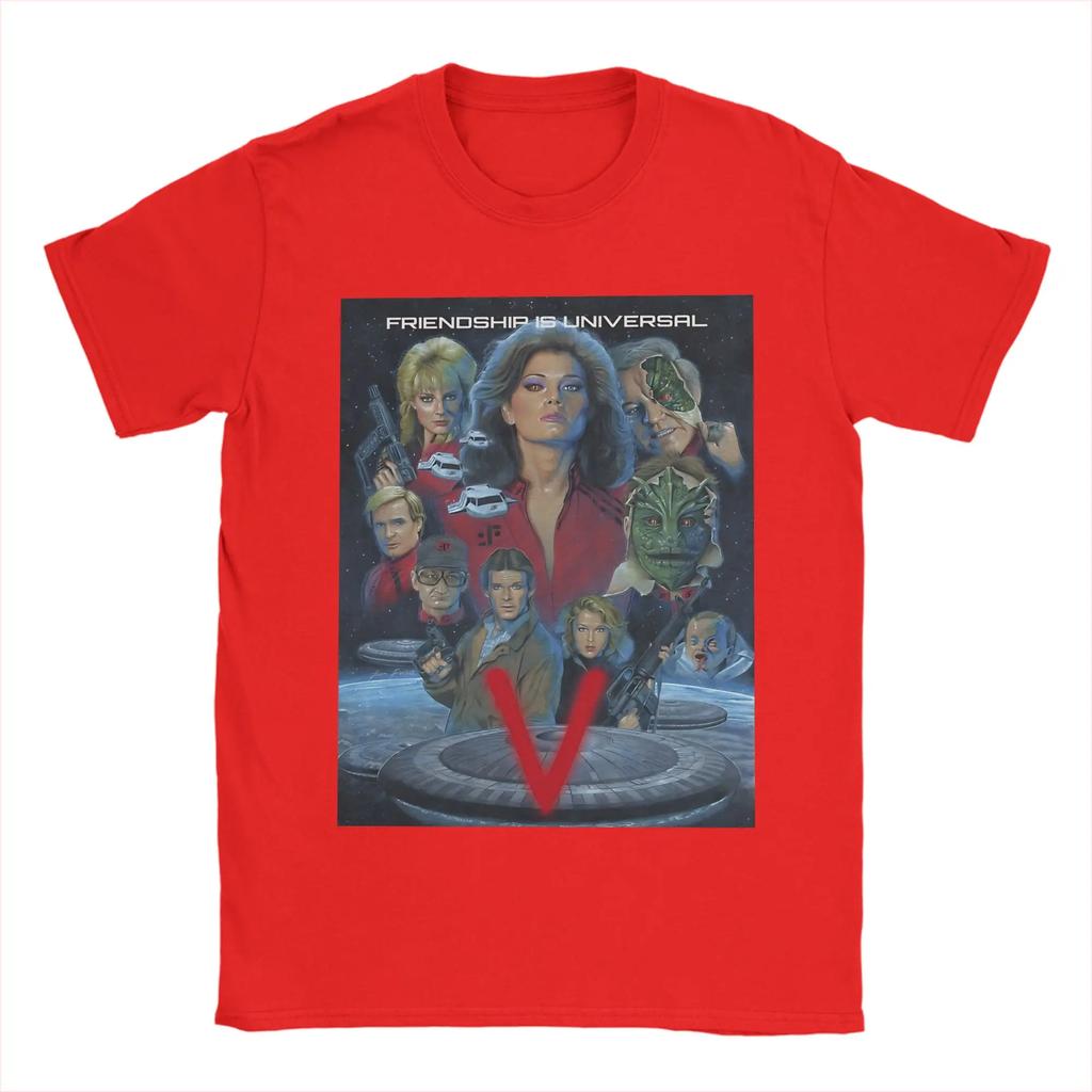 V Serie TV Visitors T-Shirt Uomo Donna Fantastica Maglietta in Cotone Girocollo Manica Corta Idea Regalo Abbigliamento