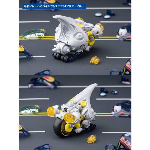 Wave Seiji Kaku's O-Kabutomaru Dynastes Clear Blue Non-Scale Pre-Colored Plastic Model Kit KM-098