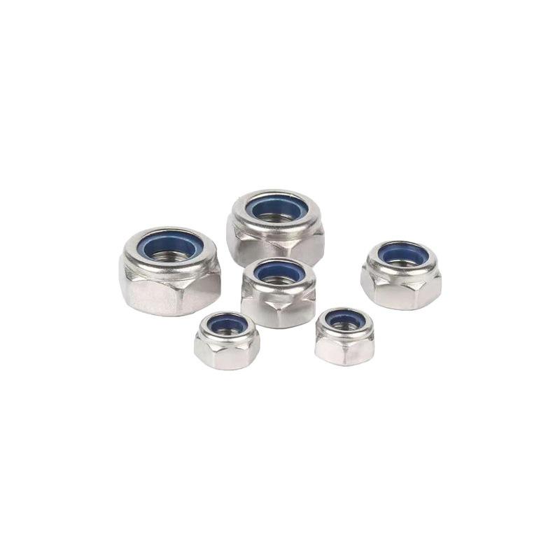 4.8-Grade Galvanized Black Nylon Anti-Loosening Self-Locking Nut for M3-M10 Threads