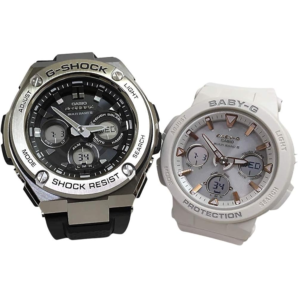 Casio G-Shock GST-W310-1AJF & Baby-G BGA-2500-7AJF Couple Watch Set with Original Case