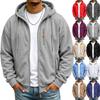 Men's Casual -Lined Hooded Zip-Up Sweatshirt with Pockets Long Sleeve Athletic Jacket