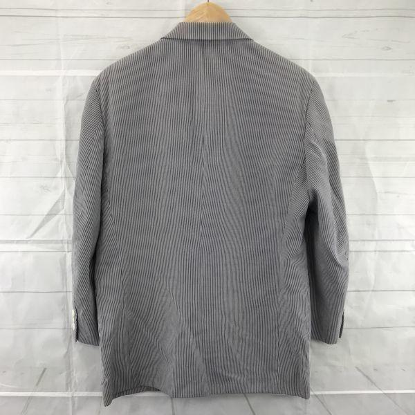 80s-90s Vintage Japan Made/Burberrys/Early Summer Tailored Jacket/M/Gray×White/Stripe/Tencel/Half Lined(USED)
