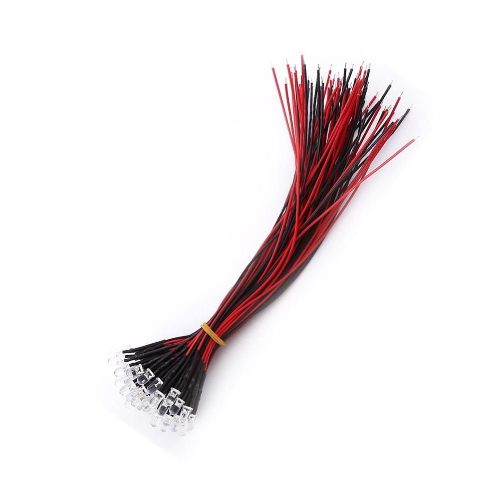 50PCS DC 5-12V LED Diodes White Red Blue Green LED Diode Lights Small LED Lamps  Decorative Lighting