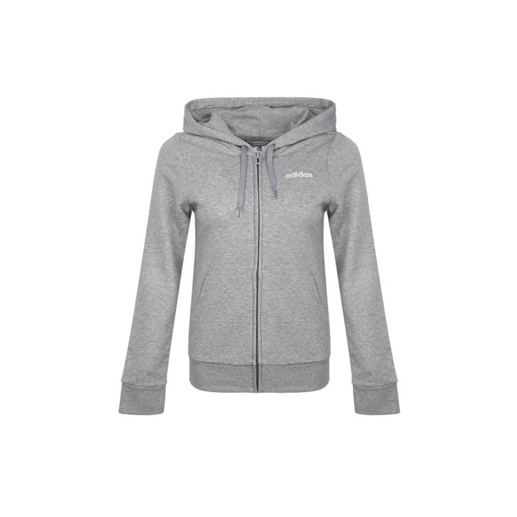 

Adidas Training Hooded Sweatshirt Jacket Women Tops Grey DU0664 L
