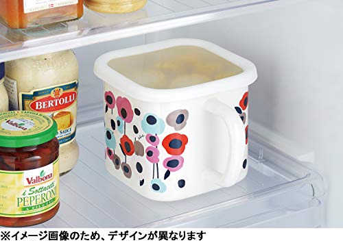 Toyoho Emaille Multi-Quadrat-Topf, Red Dot, 1450ml, Plune. YJ-813