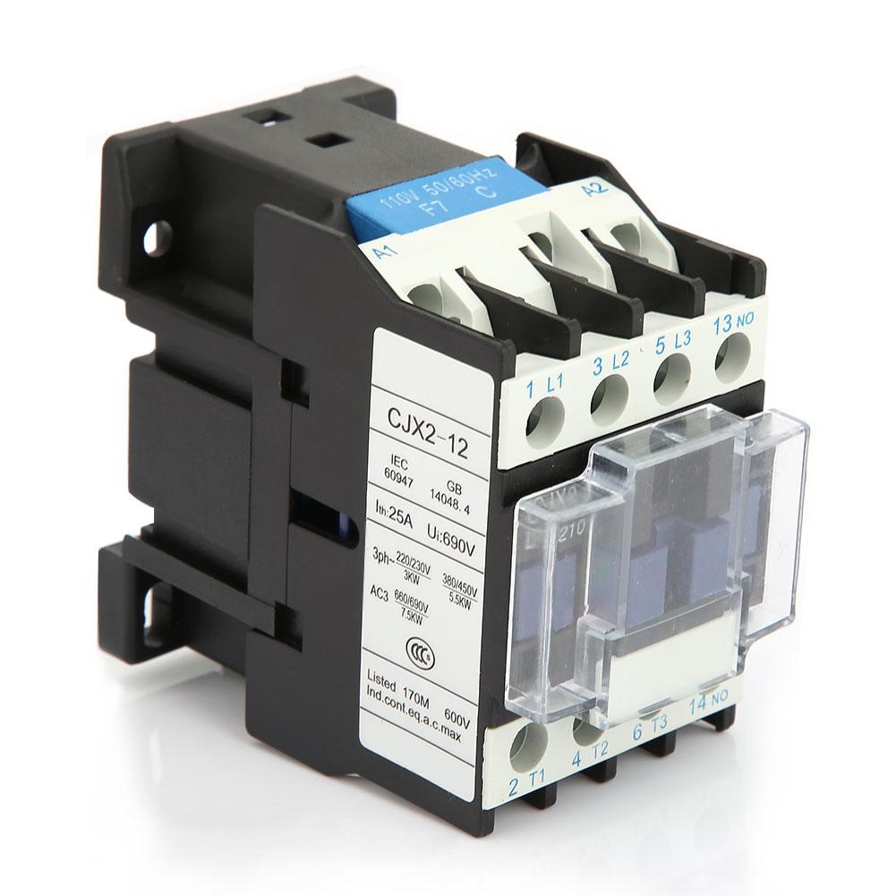 

CJX2 1210 Rail Mount Contactor Industrial Electric Contactor (110V AC)