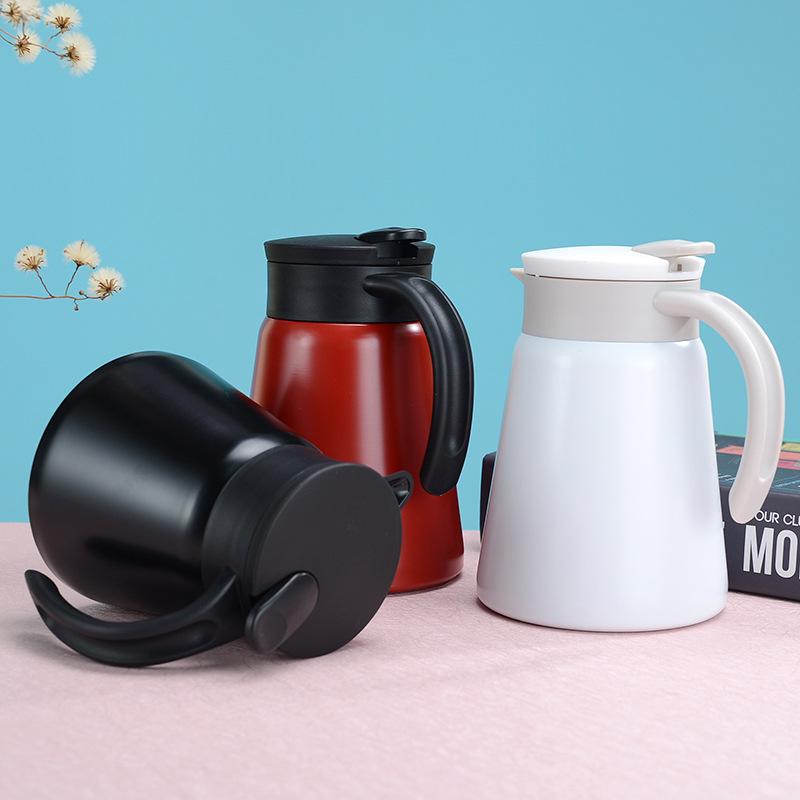European-Style Portable Tea and Coffee Pot: Compact Thermos for Home, Office, Business, or Travel - Ideal for Effortless Brewing.