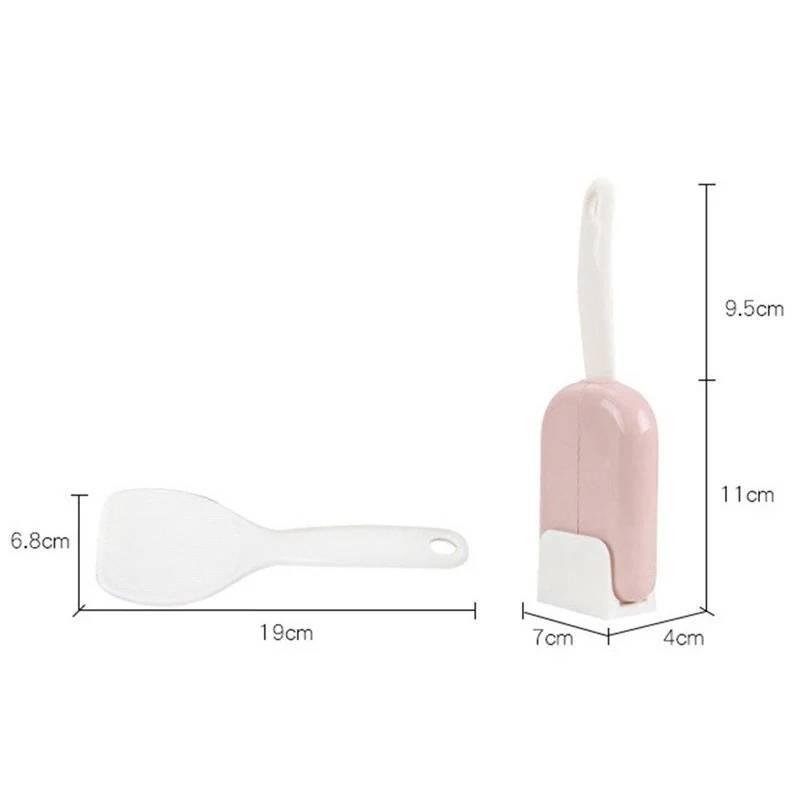 Nonstick Stand-Up Rice Spoon With Automatic Open Dust Cover Heat Resistant Serving Spoon Rice Paddle