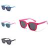 2022 New Children Polarized Silicone Sunglasses Boys Girls Kids Square Uv400 Shades S8351 Blue Frame Pink Legs